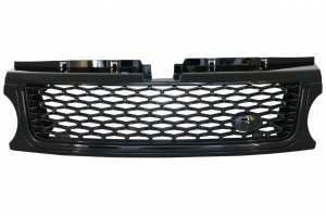 Ansamblu Grila Centrala si Grile Laterale compatibil cu Land Range Rover Sport L320 Facelift 2009-2013 Autobiography Look Negru Lucios - Img 2