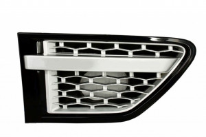 Ansamblu Grila Centrala si Grile Laterale compatibil cu Land Range Rover Sport L320 Facelift (2009-2013) Autobiography Look Negru Argintiu - Img 4