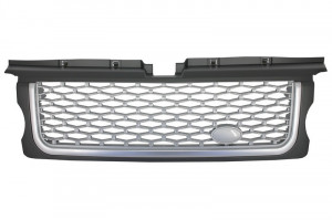 Ansamblu Grila Centrala si Grile Laterale compatibil cu Land Range Rover Sport L320 (2005-2008) Autobiography Look Silver Edition - Img 3