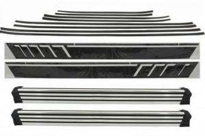 Bandouri Laterale Carbon cu Stickere Laterale Negru Mat si Praguri Laterale compatibil cu Mercedes G-Class W463 1989-2018