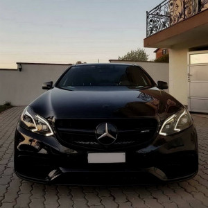 Bara Fata compatibil cu MERCEDES W212 S212 E-Class Facelift 2013-2016 E63 Design Negru Lucios - Img 6