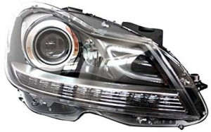 Bara Fata cu Faruri Bi-Xenon compatibil cu Mercedes C-Class W204 Facelift 2012-2014 C63 Design - Img 6