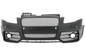 Bara Fata cu Grila Centrala compatibil cu Audi A4 B7 2004-2008 RS4 Look Negru