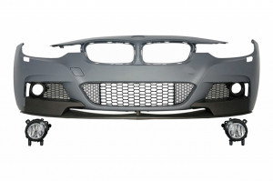Bara Fata cu Proiectoare Ceata si Prelungire bara fata compatibil cu BMW Seria 3 F30 F31 Sedan Touring 2011- M-Performance Design