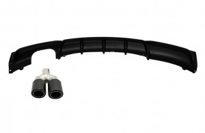 Difuzor Bara cu Toba Ornament Evacuare Fibra Carbon Mat BMW Seria 3 F30 F31 2011-> M Design