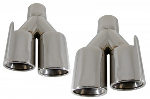 Difuzor Bara Evacuare Dubla Spate cu Ornamente Tobe Evacuare compatibil cu BMW Seria 3 F30 F31 2011-2019 M Design - Img 6
