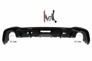 Difuzor Bara Spate compatibil cu VW Golf 8 Hatchback 2020-> Negru Lucios - Img 3