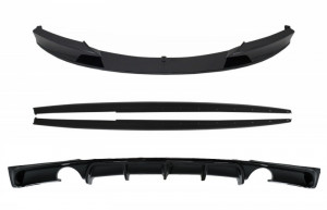 Difuzor Bara Spate cu Evacuare Dubla cu Prelungire Bara Fata si Extensii Praguri Laterale compatibil cu BMW 3 Series F30 F31 2011-2019 M Performance Design