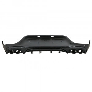 Difuzor Bara Spate cu Evacuari Negre compatibil cu Mercedes GLC Coupe Facelift C253 2020-> GLC43 Design Night Package
