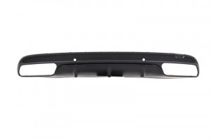 Difuzor Bara Spate cu Ornamente compatibil cu Mercedes C-Class W205 2014-2020 C63 Design Negru - Img 4