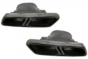 Difuzor Bara Spate cu Ornamente Evacuare compatibil cu Mercedes E-Class W213 2016-> E63s Design Negru - Img 4