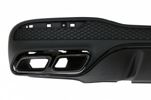 Difuzor Bara Spate cu Ornamente Evacuare compatibil cu Mercedes GLE W166 SUV Sport Line 2015-2018 Night Package - Img 6