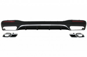 Difuzor Bara Spate cu Ornamente Evacuare compatibil cu Mercedes GLE Class W166 SUV Facelift 2015-2019 GLE63 Design
