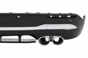 Difuzor Bara Spate cu Ornamente Evacuare Crom compatibil cu Mercedes GLA SUV H247 Sport Line 2020-> Aero 45S Design - Img 2