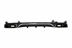Difuzor Bara Spate cu Ornamente Tobe compatibil cu Mercedes E-Class W213 S213 Standard 2016-2019 E63 Design Negru - Img 2