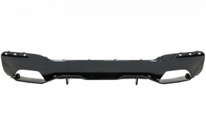 Difuzor Bara Spate cu Tobe Ornamente compatibil cu BMW Seria 5 G30 G31 2017-> M Performance Design Negru - Img 2