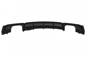 Difuzor Bara Spate Evacuare Dubla Negru Lucios cu Ornamente Tobe Evacuare compatibil cu BMW Seria 3 2011-> F30 F31 M Performance Sport Design - Img 2