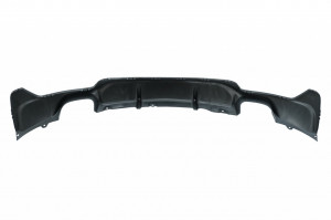 Difuzor Bara Spate Evacuare Dubla si Ornamente Tobe compatibil cu BMW F32 F33 F36 4 Series M Performance Design 2013-> Negru Lucios - Img 5