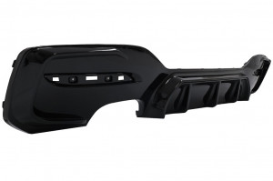 Difuzor Bara Spate Evacuare Dubla Stanga Negru Lucios compatibil cu BMW Seria 1 F20 F21 LCI 2015-2019 - Img 4