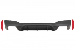 Difuzor Bara Spate Negru Mat cu Tobe Ornamente Sistem de evacuare compatibil cu BMW Seria 5 G30 G31 2017-> M5 Design - Img 2