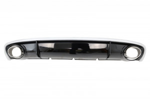 Difuzor Bara Spate si Ornamente Evacuare compatibil cu Audi A4 B8 Pre Facelift 2007-2011 Sedan Avant RS4 Desing - Img 2