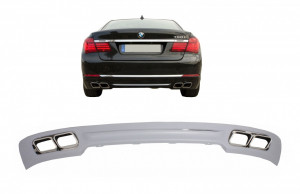 Difuzor Bara Spate si Ornamente Evacuare compatibil cu BMW seria 7 F01 2008-> 760 Design - Img 7
