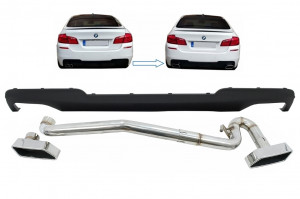 Difuzor de aer compatibil cu BMW Seria 5 F10 2011-2017 cu Sistem Evacuare M-Technik 550i Design