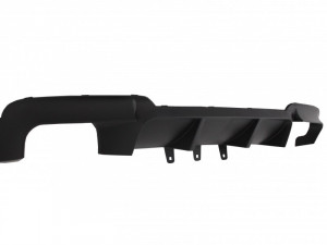 Difuzor de aer cu evacuare dubla compatibil cu BMW Seria 5 F10 F11 2011-2017 cu Ornamente de evacuare Negre - Img 3