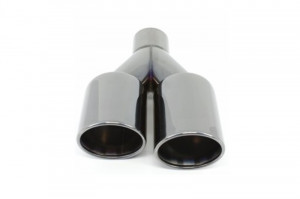 Difuzor de aer cu evacuare dubla compatibil cu BMW Seria 5 F10 F11 2011-2017 cu Ornamente de evacuare Negre - Img 8