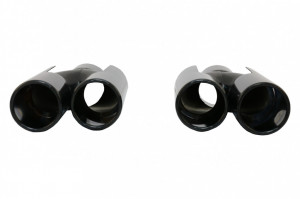 Difuzor de aer cu evacuare dubla Compatibil cu BMW Seria 5 F10 F11 2011-2017 M Design Tobe Ornamente Negru Lucios - Img 6