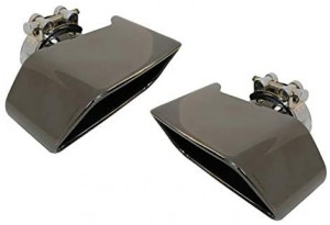 Difuzor de aer cu Evacuare Dubla Negru Lucios si Ornamente compatibil cu BMW F10 F11 Seria 5 2011-2017 M-Technik 550i Design - Img 8