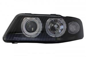 Faruri Angel Eyes compatibil cu Audi A3 8L 2000-2003 Negru - Img 2