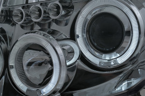 Faruri Angel Eyes compatibil cu Nissan Navara D40 2004-2009 Pathfinder R51 2005-2008 Crom - Img 4
