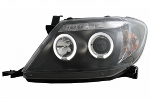 Faruri Angel Eyes compatibil cu Toyota Hilux 2005-2011 Negru - Img 2