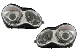 Faruri compatibil cu Mercedes C-Class W203 2000-2004 Look Crom H7