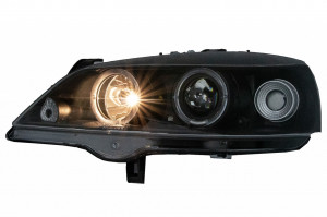 Faruri compatibil cu Opel Astra G 1997-2004 ANGEL EYES BLACK - Img 4