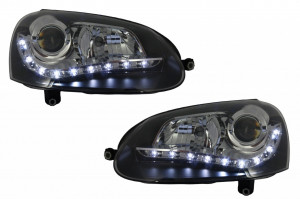 Faruri DAYLIGHT compatibil cu VW Golf V 5 (2003-2009) Negru