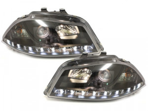 Faruri DAYLINE compatibil cu Seat Ibiza 6L 2002-2008 Negru - Img 3