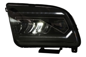 Faruri Full LED compatibil cu Ford Mustang V Pre-Facelift 2005-2009 Negru cu Semnal Dinamic Secvential - Img 4