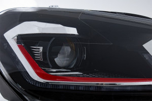 Faruri LED compatibil cu VW Golf 6 VI 2008-2013 Facelift G7.5 GTI Design Rosu Semnalizare Secventiala LHD - Img 4