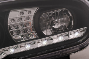 Faruri LED Daylight compatibil cu VW Golf IV 4 Cabriolet Hatchback Variant 1997-2003 Negru - Img 4