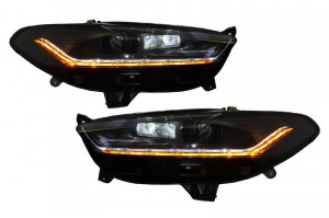 Faruri LED DRL compatibil cu FORD Mondeo MK5 2013-2016 Semnalizare Secventiala Negru