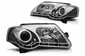 Faruri LED DRL compatibil cu VW Passat B6 3C 2005-2010 Crom