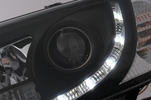 Faruri LED DRL compatibil cu VW Transporter T4 1990-2003 Negru - Img 3