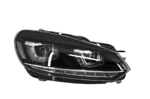 Faruri LED RHD compatibil cu VW Golf 6 VI 2008-up Design Golf 7 3D U Design Semnal LED Dinamic - Img 4