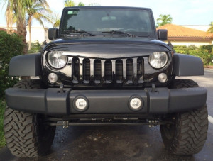 Grila Centrala compatibil cu JEEP Wrangler, Rubicon JK 2007-2017 Angry Bird Design Negru Lucios - Img 4