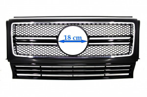 Grila Centrala compatibil cu Mercedes G-Class W463 1990-2012 G65 Look Negru Lucios Edition - Img 3