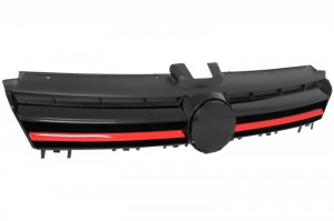 Grila Centrala compatibil cu VW Golf 7 VII 2012-2017 GTI R-line Design Red - Img 3