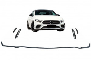Lip Bara Fata compatibil cu Mercedes A-Class W177 V177 (04.2018-up) A35 Design Negru - Img 2
