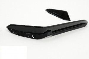 Ornamente bara fata flapsuri compatibil cu VW Golf 7.5 R Hatchback 2017-2020 Negru Lucios - Img 4